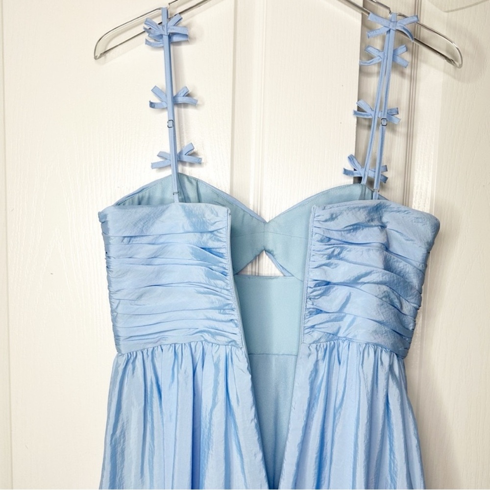 cinq a sept Light Blue Spaghetti Strap Midi Dress - Picture 2 of 2